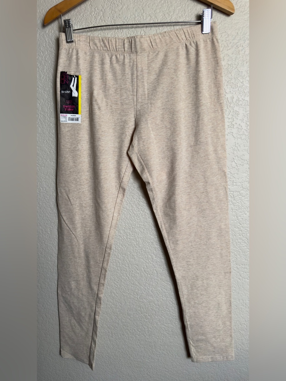 No Boundaries Women's Ankle Leggings Size Large (11-13) Oatmeal Heather NWT